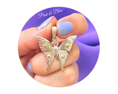 Dije Mariposa Daga 33mm - Plata 925 y Oro