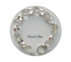 Pulsera Roló Mila Gruesa Maciza 13mm - Largo 22cm - Plata 925 - comprar online