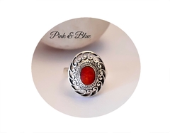 Anillo Simbol Rojo - Medida Nº 15 - Plata 925 - comprar online