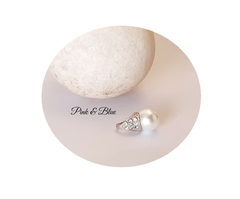 Dije Lady Di Con Perla Blanca - 10mm - Plata 925 - comprar online