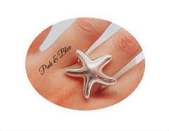 Anillo Estrella De Mar Lisa Inflada - Nº 15 - Plata 925 en internet