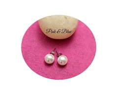 Par De Aros Perla Blanca 8mm/10mm/12mm - Acero Quirúrgico 316l - comprar online