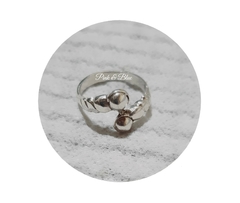 Anillo DOS PUNTOS - Medida Nº 17 - Plata 925 - comprar online