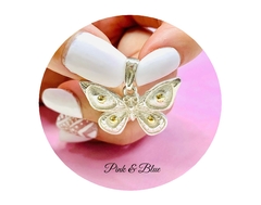 Dije Mariposa Alma 26mm - Plata 925 y Oro