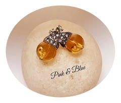 Aros Plata 925 - Lady Di Esfera De Acrílico Naranja 10mm - comprar online