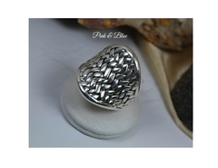 Anillo Entrelazos Inflado - Nº 11 - Plata 925