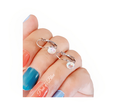 AROS COLGANTES LILI CON PIEDRA CUBIC 6mm - ACERO QUIRÚRGICO - comprar online