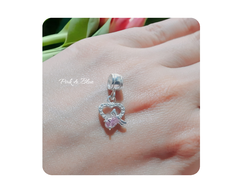 DIJE LIBELULA CUBIC Y CORAZÓN - PLATA 925 - comprar online