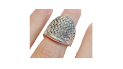 Anillo Entrelazos Inflado - Nº 11 - Plata 925 - comprar online