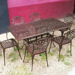 Juego Chateaux, mesa rectangular y 6 sillas - comprar online