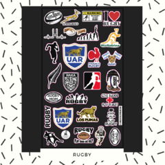 stickers calcos pegatinas rugby termos