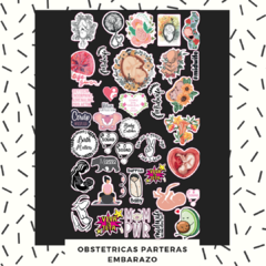 Sticker Obstetricas Parteras Embarazo· Calcos · Vinilos · Pegatinas · Termo