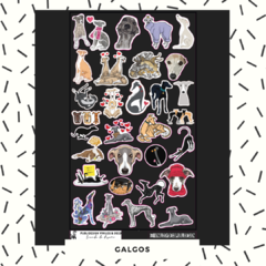 Sticker Galgos· Calcos · Vinilos · Pegatinas · Termo