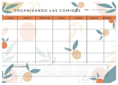 Organizador Planificador Iman Menu Comidas Magnetico con marcador - comprar online