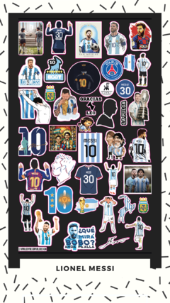 Sticker Pegatinas Vinilo Lionel Messi ideal para Termos!