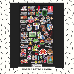 Sticker Retros Gaming Juegos · Calcos · Vinilos · Pegatinas · Termo