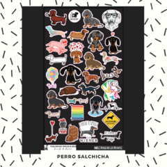 Sticker PERRO SALCHICHA · Calcos · Vinilos · Pegatinas · Termo Stanley