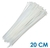 ABRACADEIRA PVC 20CM 2,5MM - BRANCA - LKM50 - LINK+ (PACOTE 100PÇS)