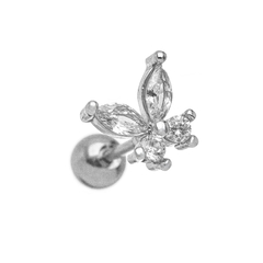 Piercing Cartilagem Borboleta Cristal