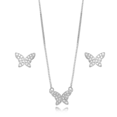 Conjunto Borboleta Micro Zircônia