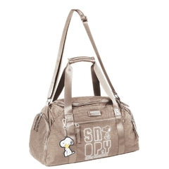 Bolsa Meia Viagem e Academia Oficial SNOOPY Bege SP2384BG