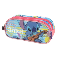 Kit Mochila Rodinhas Oficial STITCH DISNEY - Luxcel Salmão