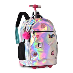 Mochila de Rodas Holográfica Oficial Rebecca Bonbon RB2481