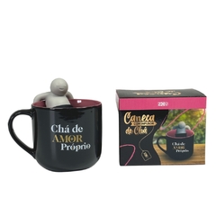 Caneca C/ Infusor de Chá Zona Criativa - CHÁ DE AMOR PRÓPRIO - comprar online