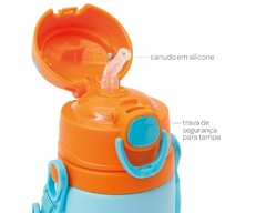 GARRAFINHA DE ALUMINIO COM CANUDO ANIMAL FUN LEAO - BUBA - comprar online