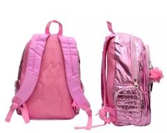 KIT MOCHILA E ESTOJO METALIZADO REBECCA BONBON ROSA na internet