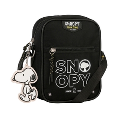 Bolsa Transversal SNOOPY Colors em Nylon SP2850PT Preto