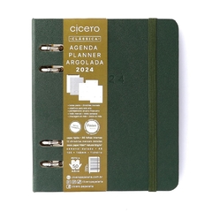 Agenda Planner Cícero 2024 Argolado Semanal A6 Verde Oliva - comprar online