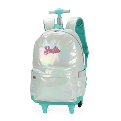 Kit Mochila Rodinhas Juvenil BARBIE Metalizada Verde Luxcel - comprar online