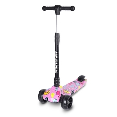 Patinete Scooter Net Dobrável com Led Grafite Rosa - Zoop - comprar online