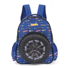 Mochila de Costas Oficial HOT WHEELS Pneu Azul