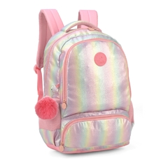 Mochila de Costas Oficial BARBIE Metalizado Rosa MS46831