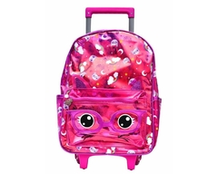 KIT MOCHILA RODINHAS GATINHA HOLOGRÁFICA ROSA - comprar online