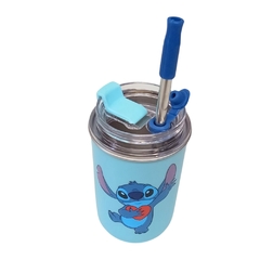 Copo Inox Canudo e Tampa 300ML STITCH DISNEY - Zona Criativa - Arrivata