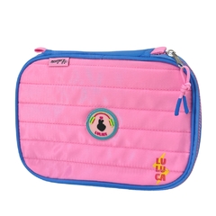 Imagem do Kit Mochila de Costas e Estojo Oficial LULUCA Azul com Rosa