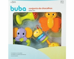 CONJUNTO DE CHOCALHOS E MORDEDORES BUBA BABY FUN