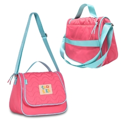 Kit Mochila de Rodinhas em Nylon OFICIAL LULUCA LU24077 Rosa - loja online