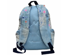 KIT MOCHILA JEANS REBECCA BONBON RB3164 AZUL CLARA LANCHEIRA E ESTOJO BOX na internet