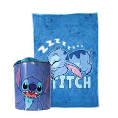 Kit Manta + Balde Pipoca DISNEY STITCH - Zona Criativa