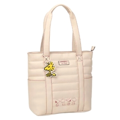 Bolsa Totebag Grande Oficial SNOOPY WOODSTOCK SP2293 Bege