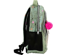 KIT MOCHILA 3164 LANCHEIRA ESTOJO JEANS VERDE REBECCA BONBON na internet