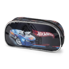 Kit Mochila Infantil Costas e Estojo HOT WHEELS Luxcel Preto