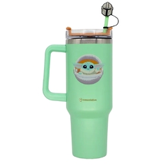 Copo Térmico Tumbler Inox 1,15L Canudo BABY YODA STAR WARS - comprar online