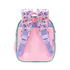 Kit Mochila Rodinhas e Lancheira G Minnie Disney 3D Lilás