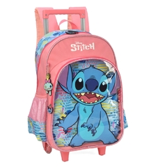 Kit Mochila Rodinhas Oficial STITCH DISNEY - Luxcel Salmão - comprar online