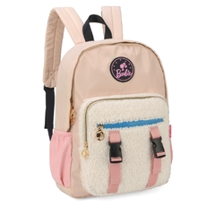 Mochila de Costas Escolar Nylon Bege Oficial BARBIE Luxcel